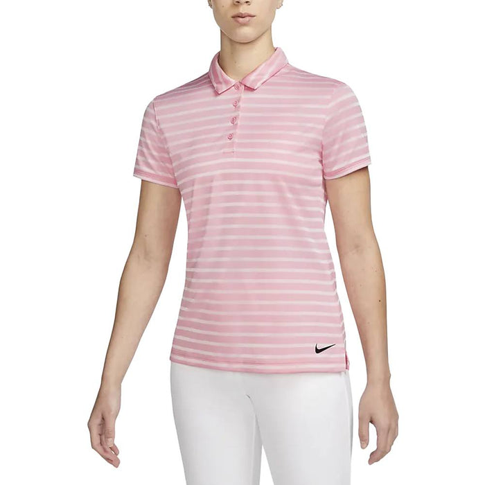 Nike Dri-FIT Victory Striped Golf Polo Med Soft Pink/Black - SS23 Women