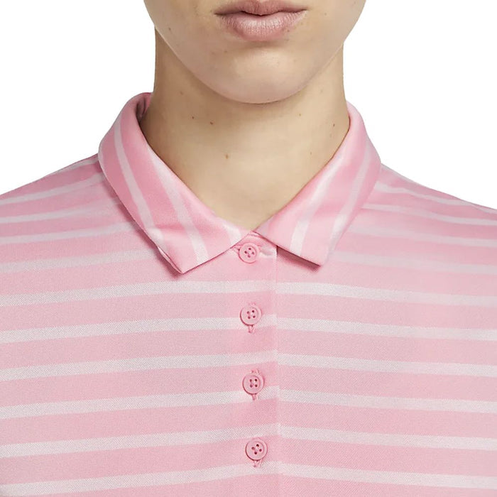 Nike Dri-FIT Victory Striped Golf Polo Med Soft Pink/Black - SS23 Women