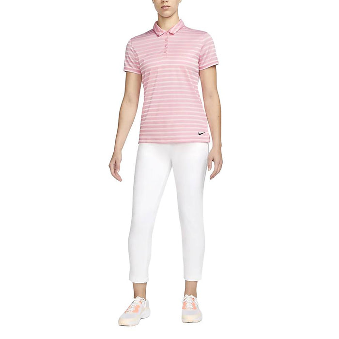 Nike Dri-FIT Victory Striped Golf Polo Med Soft Pink/Black - SS23 Women