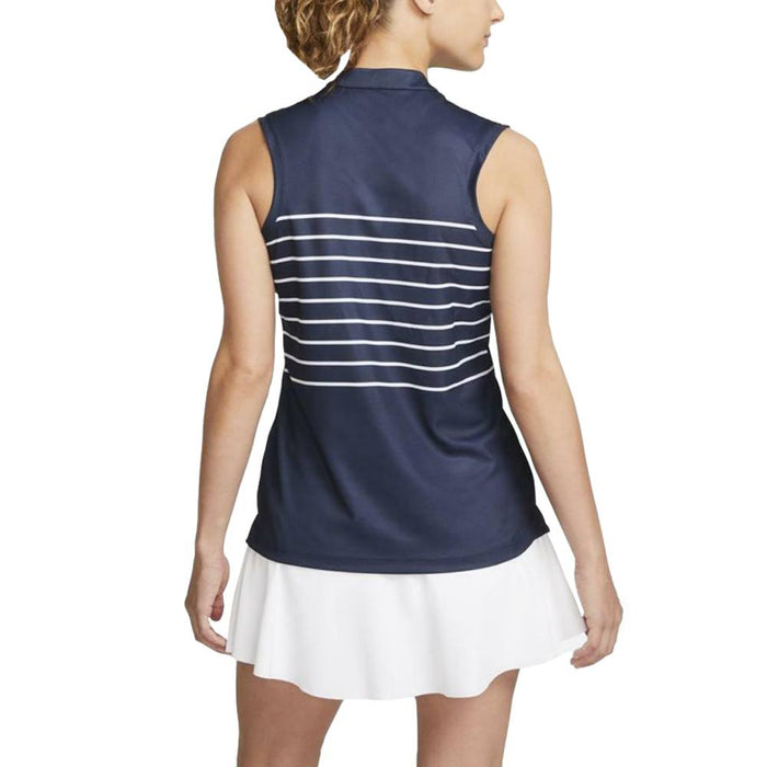 Nike Dri-FIT Victory Striped Golf Polo Obsidian/White - SS22 Women
