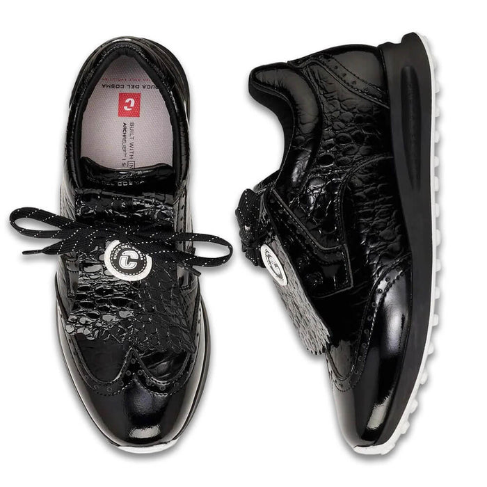 Duca Del Cosma Golf Bellezza 2 Spikeless Golf Shoes Black/Croco - SS26 Women