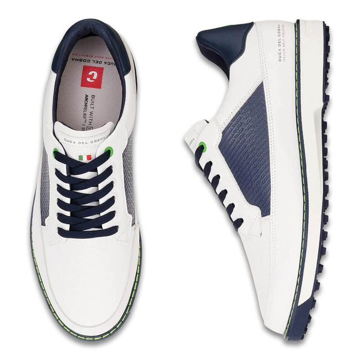Duca Del Cosma Golf Davinci Leggero Spikeless Golf Shoes White/Navy - SS26 Men