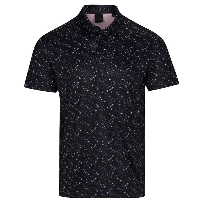 Dunning Golf Hertford Jersey Performance Golf Polo Black/Pink Salt - 23 Men