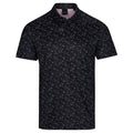 Dunning Golf Hertford Jersey Performance Golf Polo Black/Pink Salt - 23 Men