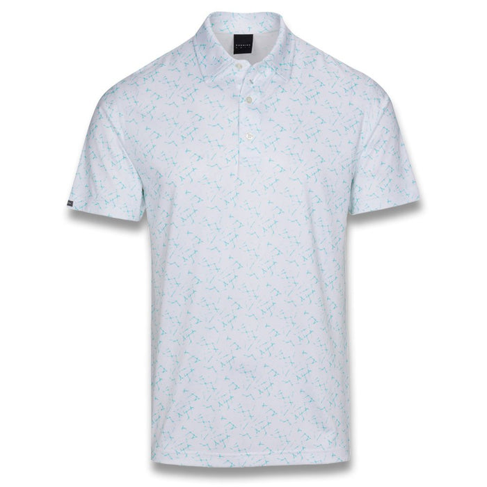 Dunning Golf Hertford Jersey Performance Golf Polo White/Riviera - 23 Men
