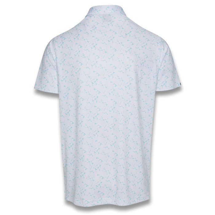 Dunning Golf Hertford Jersey Performance Golf Polo White/Riviera - 23 Men