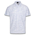 Dunning Golf Tablot Pique Performance Golf Polo White/Oxford Blue - 23 Men
