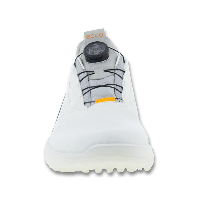 ECCO BIOM H4 BOA Spikeless Golf Shoes White/Retro Blue - SS23 Men