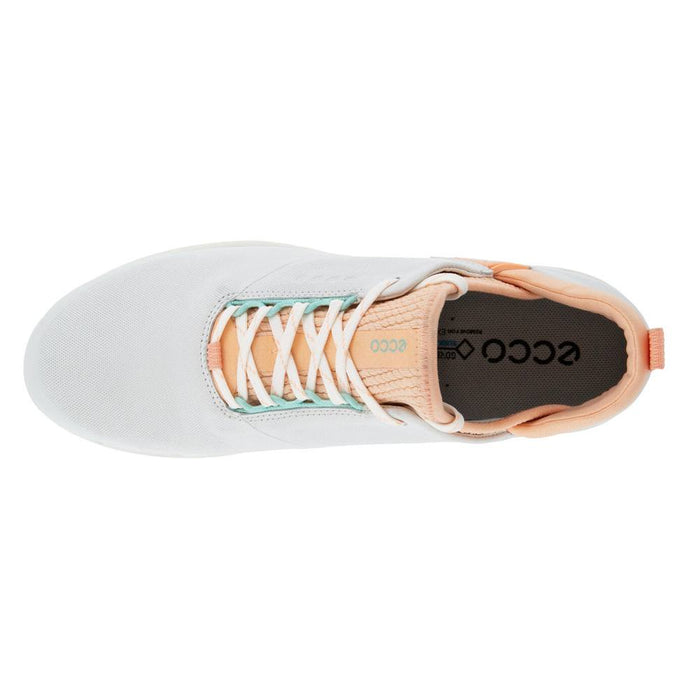 ECCO Cool Pro Spikeless Golf Shoes White/Peach Nectar - SS22 Women