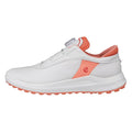 ECCO Core BOA Spikeless Golf Shoes White/Burnt Coral - 26 Women