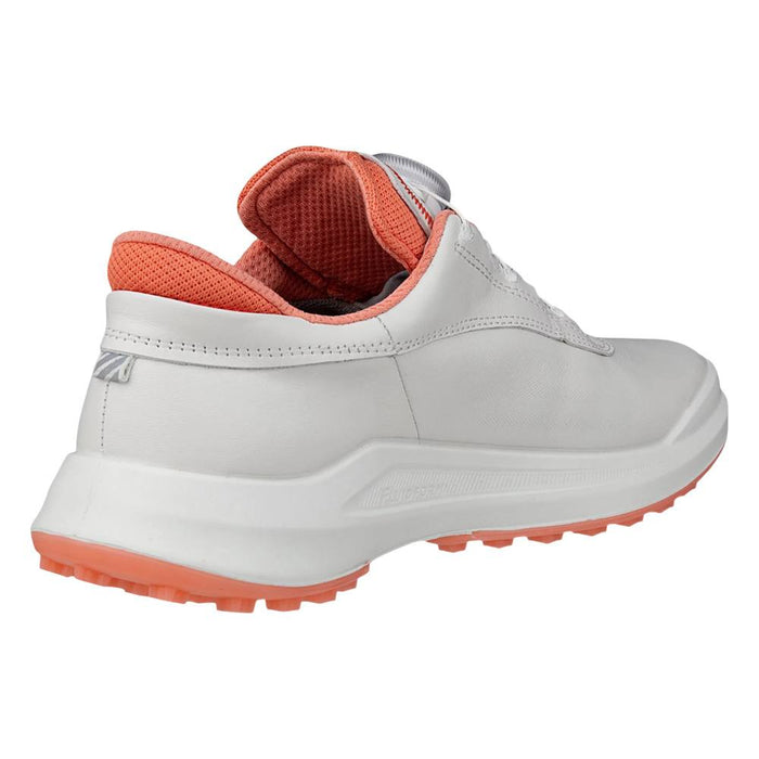 ECCO Core BOA Spikeless Golf Shoes White/Burnt Coral - 26 Women
