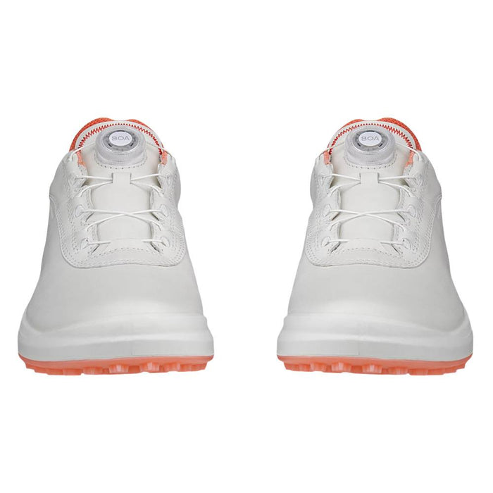 ECCO Core BOA Spikeless Golf Shoes White/Burnt Coral - 26 Women