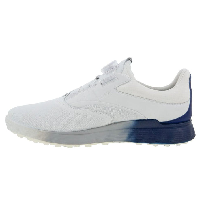 ECCO S-Three GTX BOA Spikeless Golf Shoes White/Blue Depths/Bright White - SS23 Men