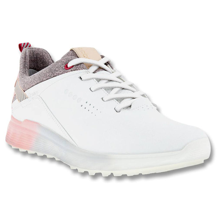 ECCO S-Three Spikeless Golf Shoes White/Silver Pink - FW22 Women