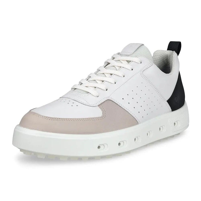 ECCO Street 720 Spikeless Golf Shoes White/Black/Gravel - SS24 Men