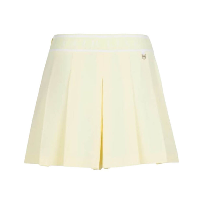 Fairliar Banded Pleats Golf Skirt Yellow - SS26 Women
