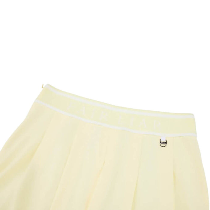 Fairliar Banded Pleats Golf Skirt Yellow - SS26 Women