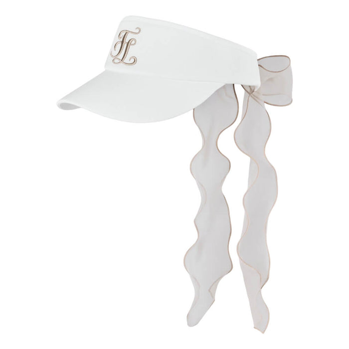 Fairliar Color Organza Golf Visor Beige - SS26 Women