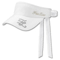 Fairliar Crystal Logo Ribbon Golf Visor White - 23 Women