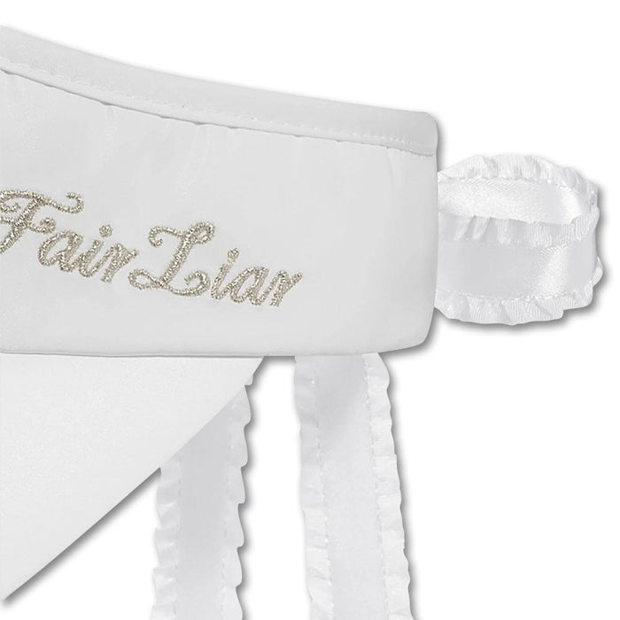 Fairliar Crystal Logo Ribbon Golf Visor White - 23 Women
