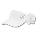 Fairliar Crystal Scrunch Wide Golf Visor Ivory - SS25 Women