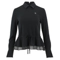 Fairliar Flare Chiffon Golf Polo Black - FW23 Women