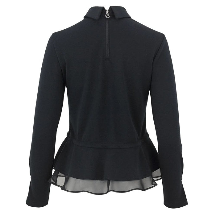Fairliar Flare Chiffon Golf Polo Black - FW23 Women