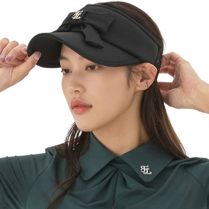 Fairliar Front Ribbon Golf Visor Black - SS25 Women