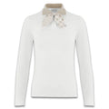 Fairliar Gingham Detachable Ribbon Golf Polo White - FW24 Women