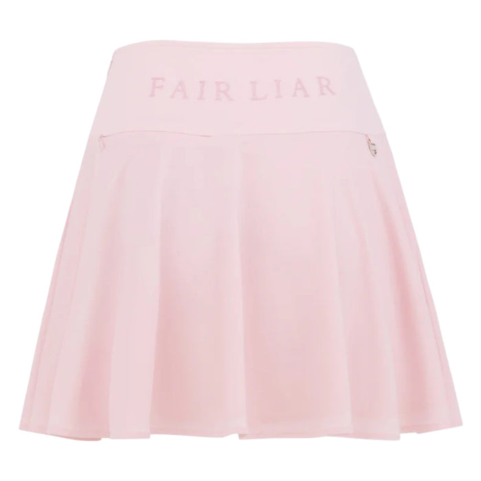 Fairliar High Waist Jersey Flared Golf Skirt Pink - SS25 Women