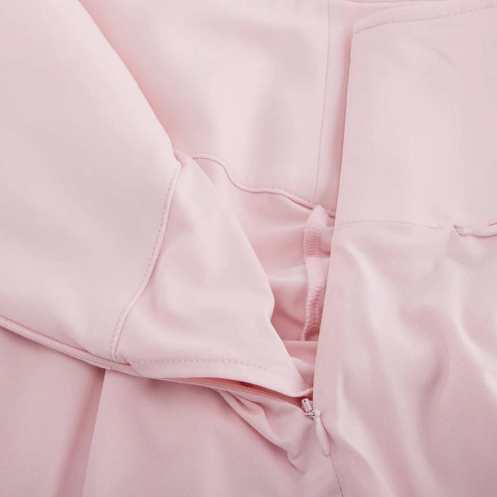 Fairliar High Waist Jersey Flared Golf Skirt Pink - SS25 Women