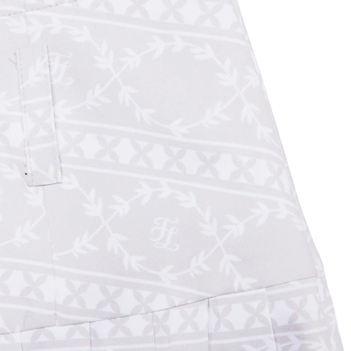 Fairliar High Waist Pattern Golf Skirt Beige - SS25 Women