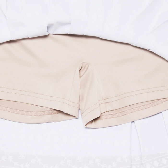 Fairliar High Waist Pattern Golf Skirt Beige - SS25 Women