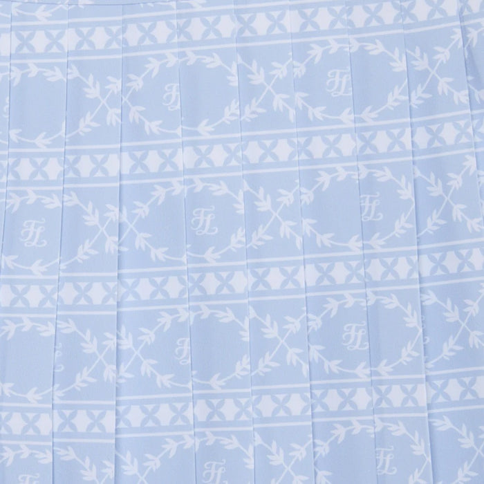 Fairliar High Waist Pattern Golf Skirt Blue - SS25 Women