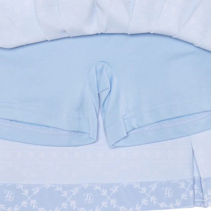 Fairliar High Waist Pattern Golf Skirt Blue - SS25 Women