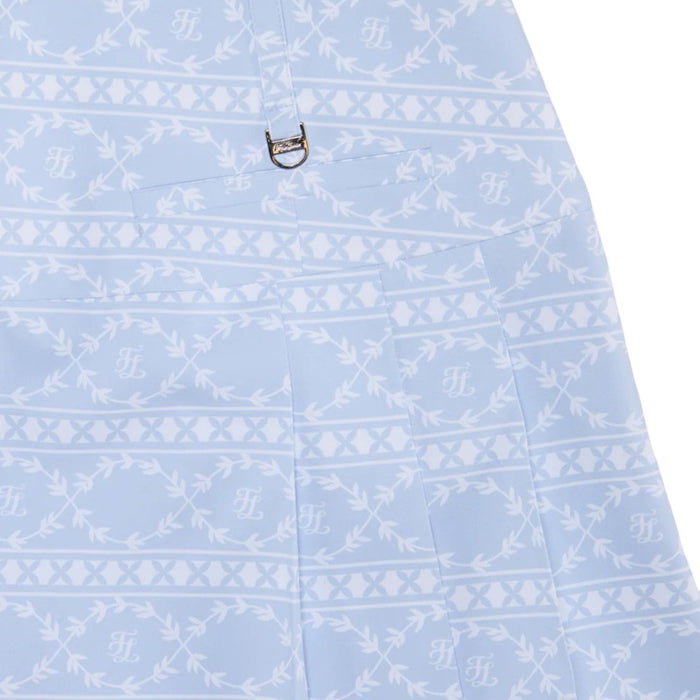 Fairliar High Waist Pattern Golf Skirt Blue - SS25 Women