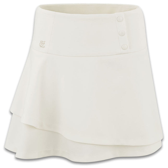 Fairliar High Waisted Double Flare Golf Skirt Ivory - FW23 Women