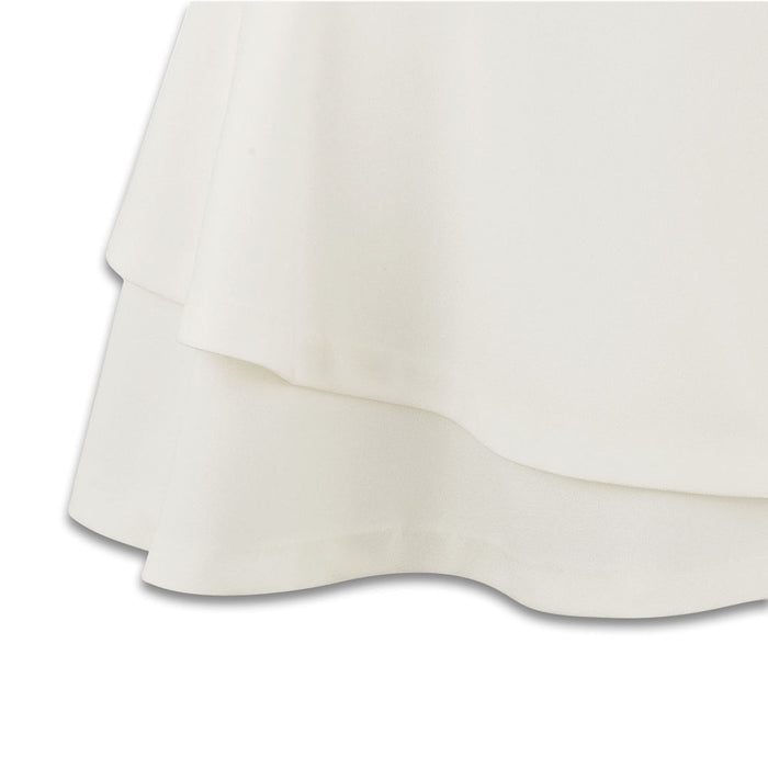 Fairliar High Waisted Double Flare Golf Skirt Ivory - FW23 Women