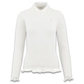 Fairliar Lace Collar Liv Knit Golf Polo White - FW23 Women