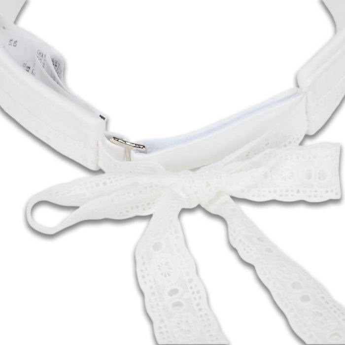 Fairliar Lace Scallop Ribbon Golf Visor White - SS26 Women