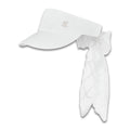 Fairliar Lace Scarf Golf Visor White - SS26 Women