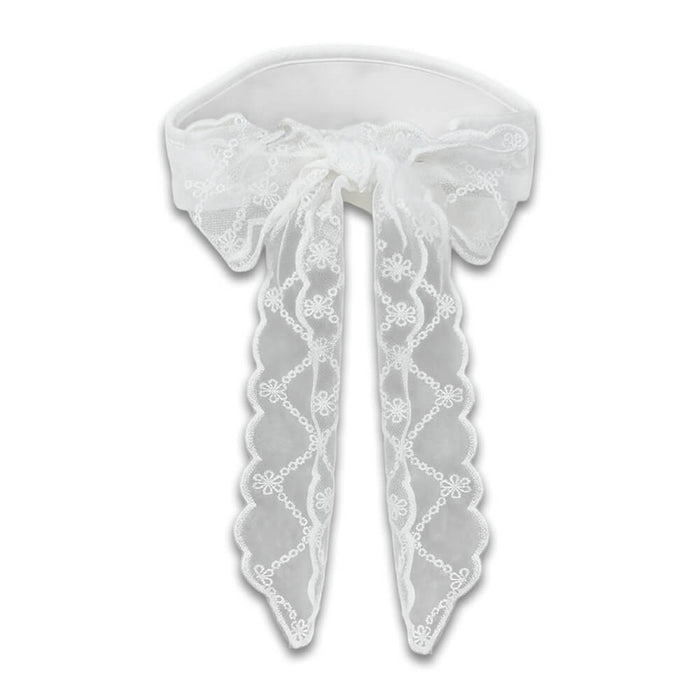 Fairliar Lace Scarf Golf Visor White - SS26 Women