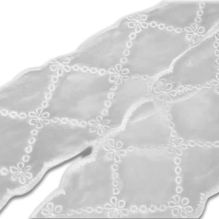 Fairliar Lace Scarf Golf Visor White - SS26 Women