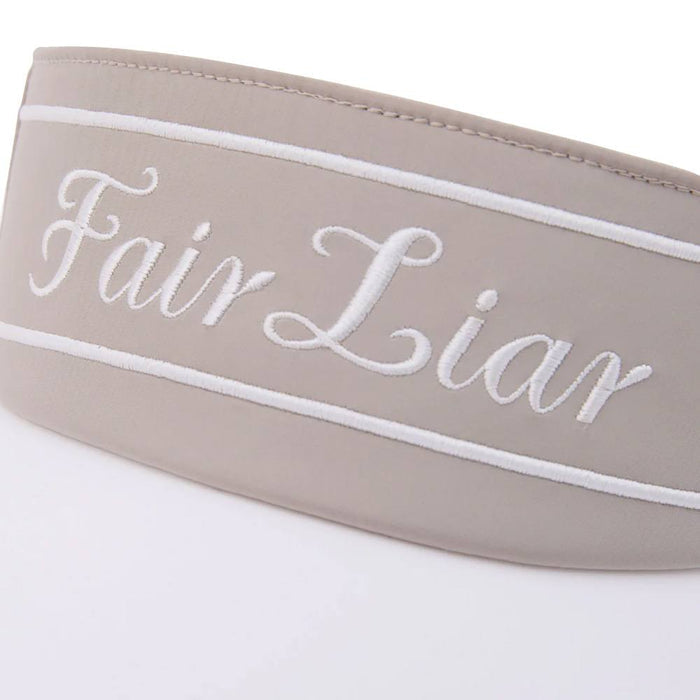 Fairliar Logo Embroidered Golf Visor Beige - SS25 Women