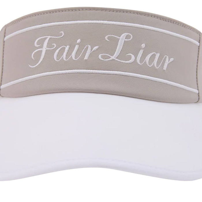 Fairliar Logo Embroidered Golf Visor Beige - SS25 Women