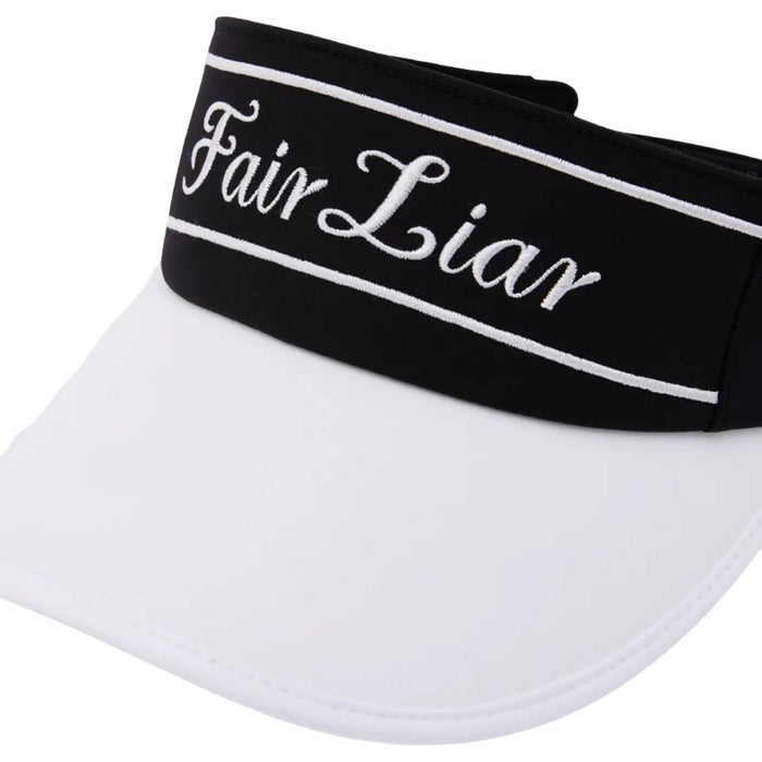 Fairliar Logo Embroidered Golf Visor Black - SS25 Women