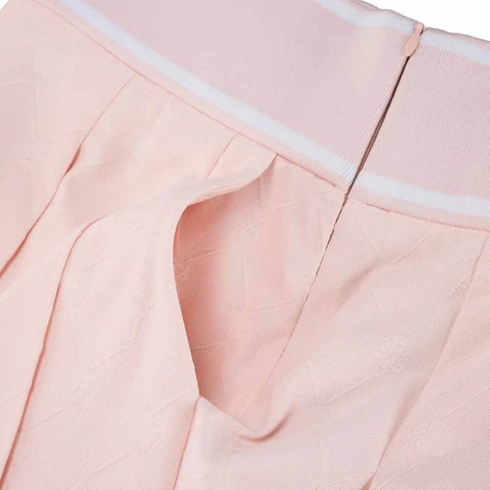 Fairliar Logo Jacquard Pleated Golf Skirt Coral - SS26 Women