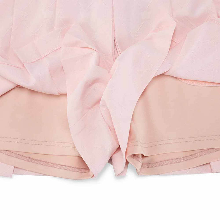 Fairliar Logo Jacquard Pleated Golf Skirt Coral - SS26 Women
