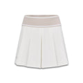 Fairliar Logo Jacquard Pleated Golf Skirt White - SS26 Women