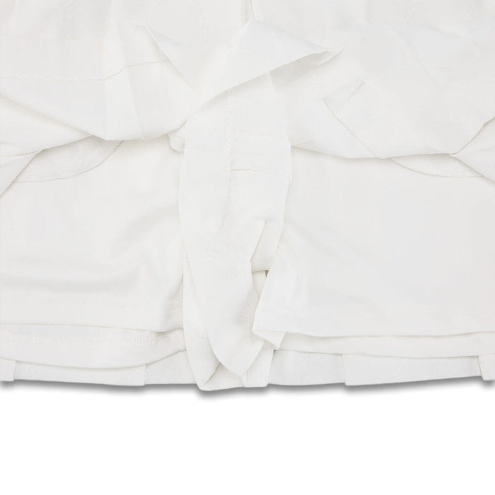 Fairliar Logo Jacquard Pleated Golf Skirt White - SS26 Women